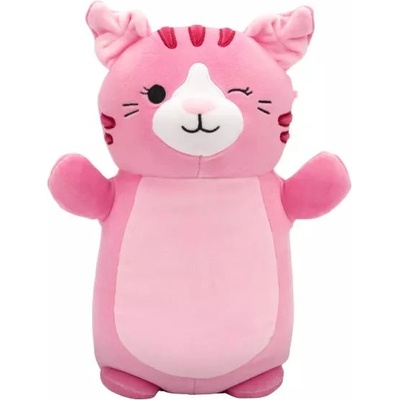 Jazwares Squishmallows HugMees: Джералдин, розовата шотландска клепоуха котка - 25 см (SQHM00472)