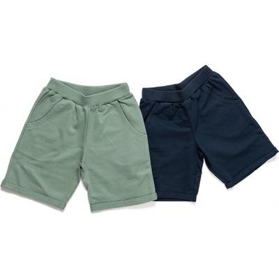 Joyce chlapecké bavlněné kraťasy BASIC modrá zelená