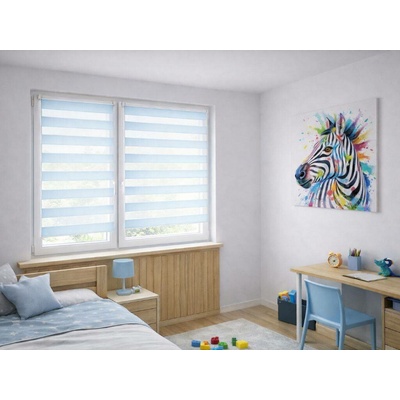 Zebra-shop Den a noc Mini Standard sv. modrá BH 04 150 x 101 cm bílá