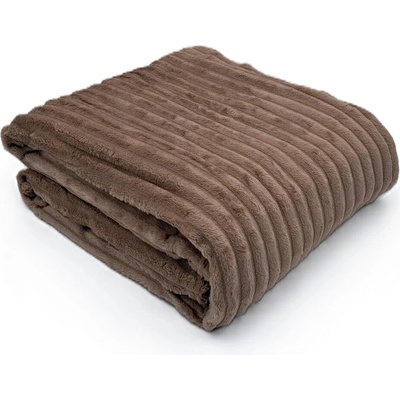 Jahu MyHouse Stripe mikroplyšová deka oříšková 150x200
