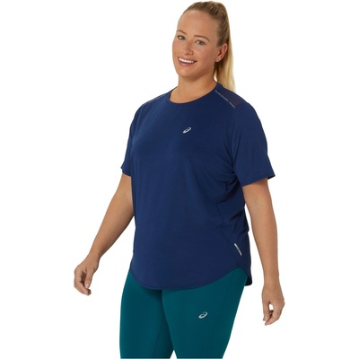 Asics Фланелка с къс ръкав Asics Road Short Sleeve Top Ld42 - Blue Expanse