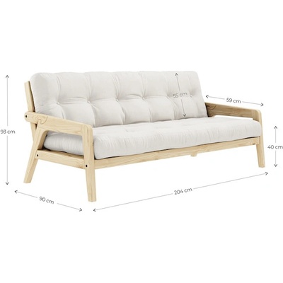 Karup design GRAB SOFA natural pine linen 914 karup carob
