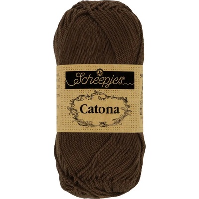 Scheepjes Catona Farba: 162 Black coffee
