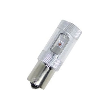 Диодна крушка ba15s с 6 х 5w cree диода и лупа единична светлина жълта