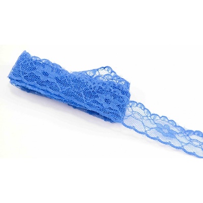 Silonové čipka - modrá - šířka 2 cm
