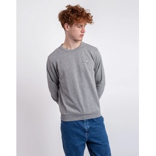 Knowledge Cotton Basic Badge Sweat 1012 Grey Melange