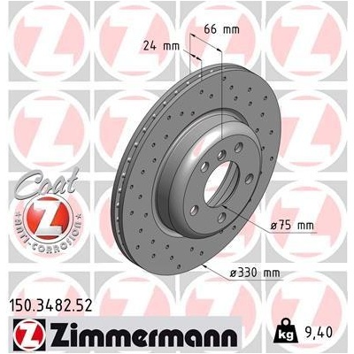 Brzdový kotúč ZIMMERMANN 150.3482.52
