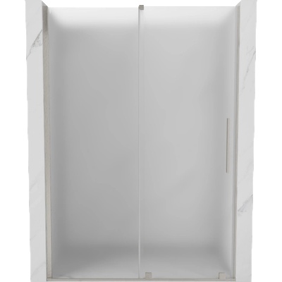 Mexen Velar плъзгащи се душ врати 150 см, матирано, четкан никел - 871-150-000-31-97 (871-150-000-31-97)