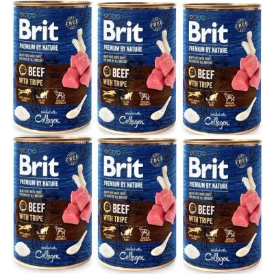Brit Premium By Nature Hovädzie mäso s dršťkami 6 x 400 g