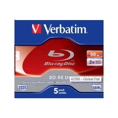 Verbatim BD-RE DL (5-pack)Blu-Ray/Jewel/2x/50GB (43760)