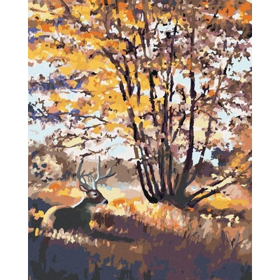 zuty Malování Podle Čísel Jelen U Stromu D. Rusty Rust 40 x 50 Cm Plátno Rám