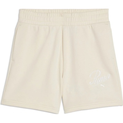 Ess Script High-Waist Shorts 5 White