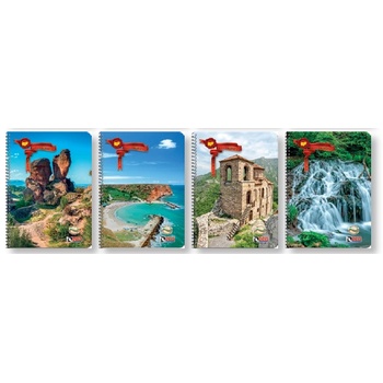 DEIS Тетрадка Deis В5, 80л, широки редове, спирала, нашата България 2025 (01635-А-Б-Я 2025)