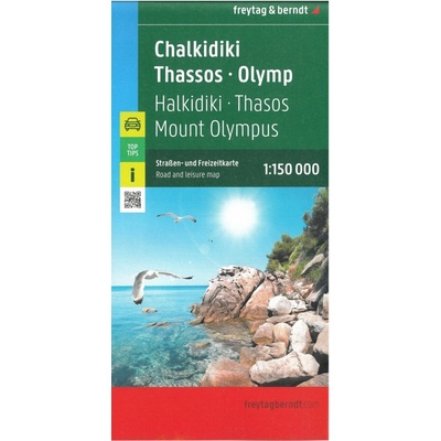 Freytag & Berndt mapa Chalkidiki, Thasos, Olymp 1:150 t.