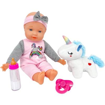 Wiky Bábätko s plyšovým jednorožcom, 30 cm