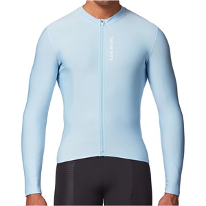 VAN RYSEL Фланелка с дълъг ръкав за колоездене Van rysel Jersey RCR Long Sleeve Mid Season Cycling jersey - Dreamy Blue - размер XL (056-4204-0114)