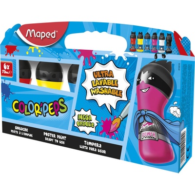 Maped Темперни бои MAPED Color' Peps, 6 цвята