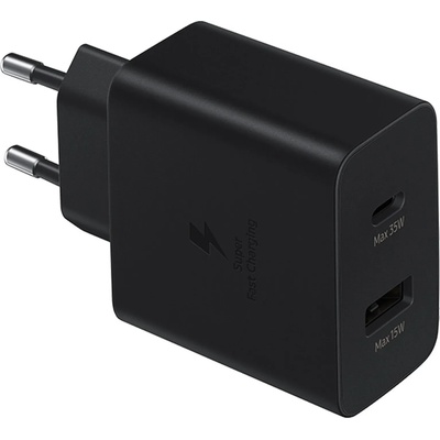 Samsung Адаптер 220V Samsung Dual USB Travel Charger 35W - Черен, EP-TA220NBE