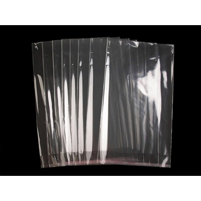 Prima-obchod PP sáček s lepicí klopou 24x39 cm, barva transparent 100 ks