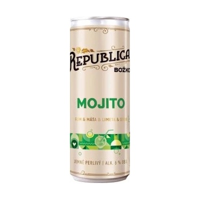 Božkov Republica Mojito 0,25 l 6% (plechovka)