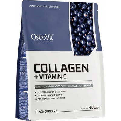 Kolagén + Vitamín C OstroVit čierne ríbezle 400 g