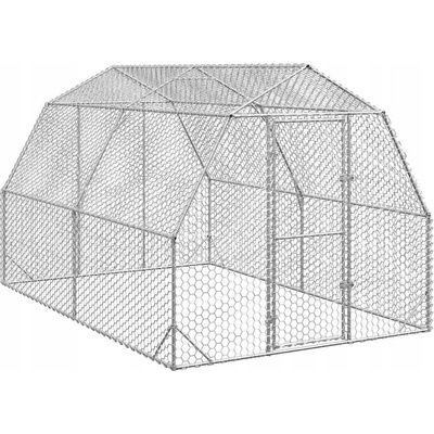vidaXL Kurník 2,5x4x2,25 m ocel