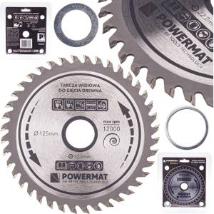Powermat Трионен диск за дърво 125mm 40T 22.2mm 41852 (PM0895)