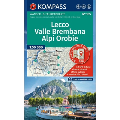 105 Lecco, Valle Brembana 1: 50 000 KOMPASS