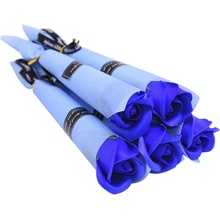 Medvídárek Mydlová ruža modrá 5ks darčekovo balená