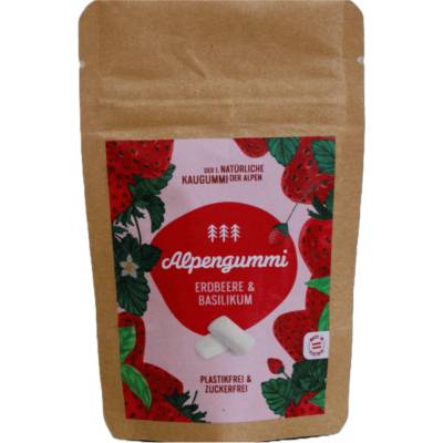 Alpengummi Jahodovo-bazalkové žuvačky - 12 g