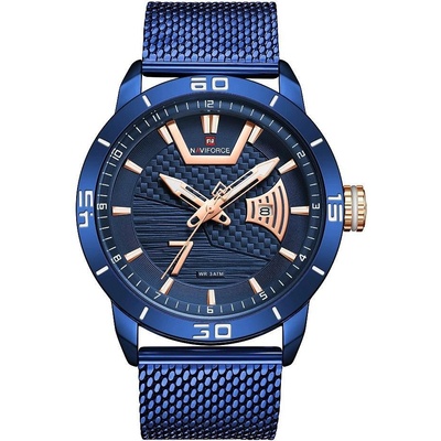Naviforce Мъжки часовник NaviForce Alisaur, Неръждаема стомана, Син (NAVIFORCE-9155A-BLUE)