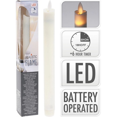 M.A.T. GROUP Svíčka LED v.23cm blikající plamen časovač SLON.KOST