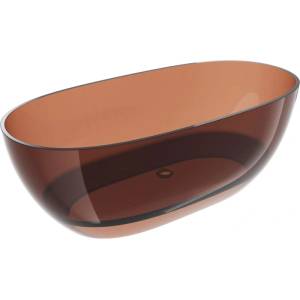 Mexen Pure самостоятелна прозрачна вана 170 x 80 см, cherry, хромиран тапи - 58071708009 (58071708009)