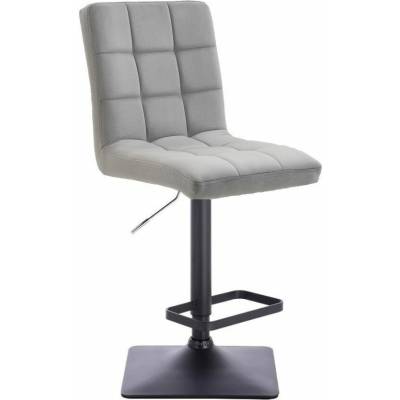 LuxuryForm Design Toledo Velur na čiernej hranatej podstave svetlo šedá
