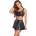 Cottelli Collection Corset Top & Mini Skirt Matte Look Set 2251477 Black M