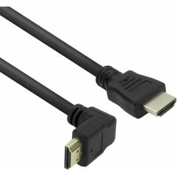 ACT Кабел ACT AK3676, от HDMI(м) към HDMI(м), 1m, черен, 4K@60Hz, ъглов (AK3676)