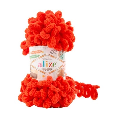 Priadza Alize Puffy 767 - červenooranžová