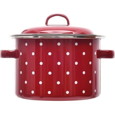 Elekom ТЕНДЖЕРА ЕК-2014 K - емайлирана, 4.4 Литра, точки, Индукционно дъно, Ø20х14 cм (ЕК-2014 K)