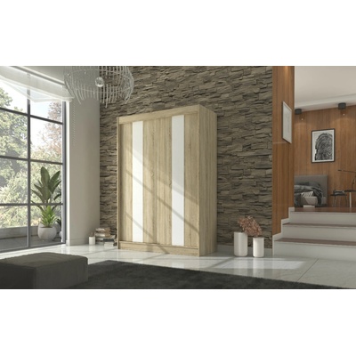 ADRK posuvná KAREN S-WL 150 dub sonoma/bílý Lacobel