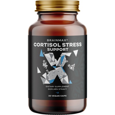 BrainMax Cortisol Stress Support komplex pro zvládání stresu 30 rostlinných kapsúl