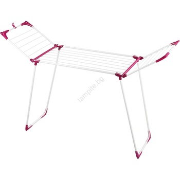 WENKO 3774021100 - Сушилник за дрехи SUMMER DRY 153x76 см бял/розов (WE0412)