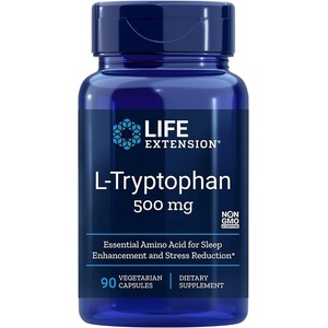 Life Extension L-Tryptophan, 500 mg, 90 капсули, Life Extension (01722 LE)