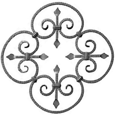 Kovářský ornament H 590 x L 590mm,12 x 12mm