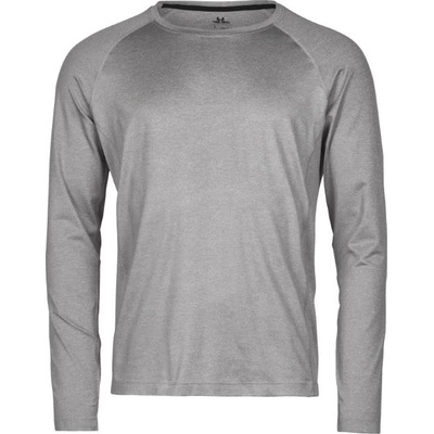 TEE JAYS tj7022 cooldry / Спортна риза с дълъг ръкав - сив меланж xs (18702207700)