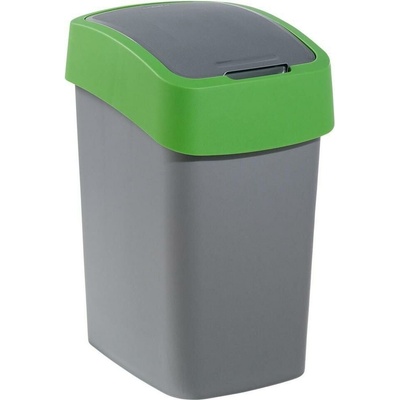 Curver Strend Pro FLIP BIN 25 l šedostříbrná/zelená koš na odpad