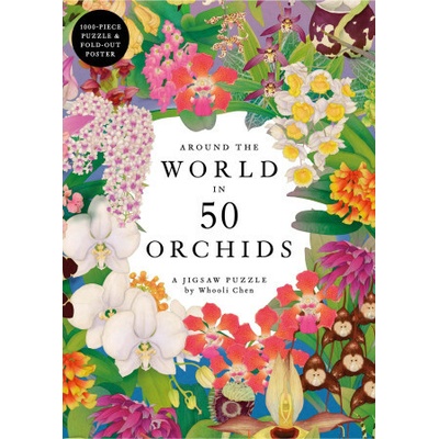 Jigsaw Around the World in 50 Orchids 1000 dielov ROYAL BOTANIC GARDENS KEW