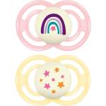 MAM Perfect Night 16+ months биберон Pink/ Yellow 2 бр