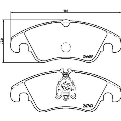Sada brzdových platničiek kotúčovej brzdy BREMBO P 24 161