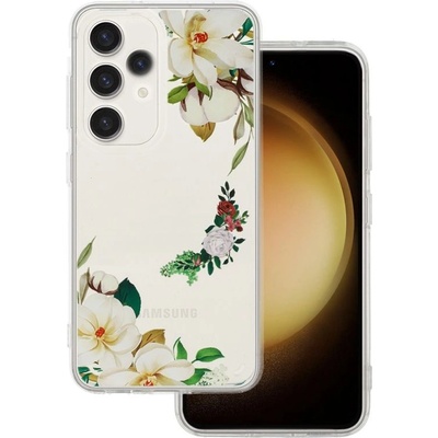 Tel Protect Кейс Tel Protect Flower, за Samsung Galaxy A33 5G, Защита около камерата, Прозрачен с бели цветя (4232)