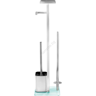 WENKO 23364100 - Четка за WC DEBAR 21x70, 5 cm неръждаема стомана/сатен/бяла (WE0056)